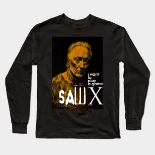 SAW X Tobin Bell as John Kramer movie graphic design poster Long Sleeve T-Shirt
